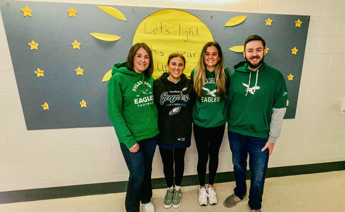 Several staff members at ES dressing up for Animal Day