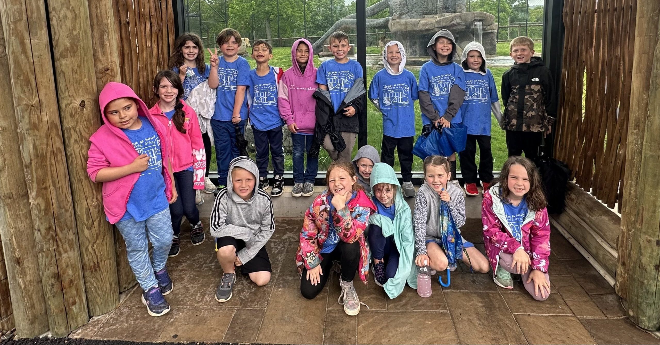 Mrs. Snarski’s 1st grade class enjoying their field trip to Lake Tobias