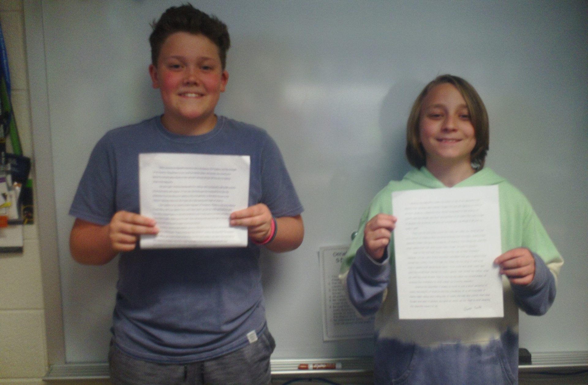 Charlie Neiman and Owen Smith won the American Legion essay contest.