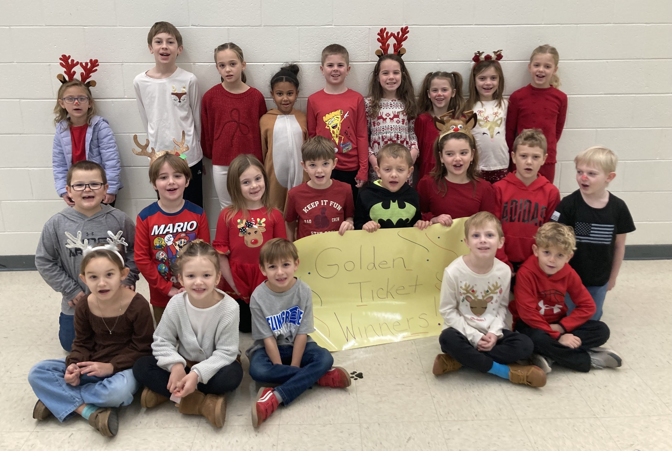 December Golden Ticket Winners at Elementary School for demonstrating our SEAL Code