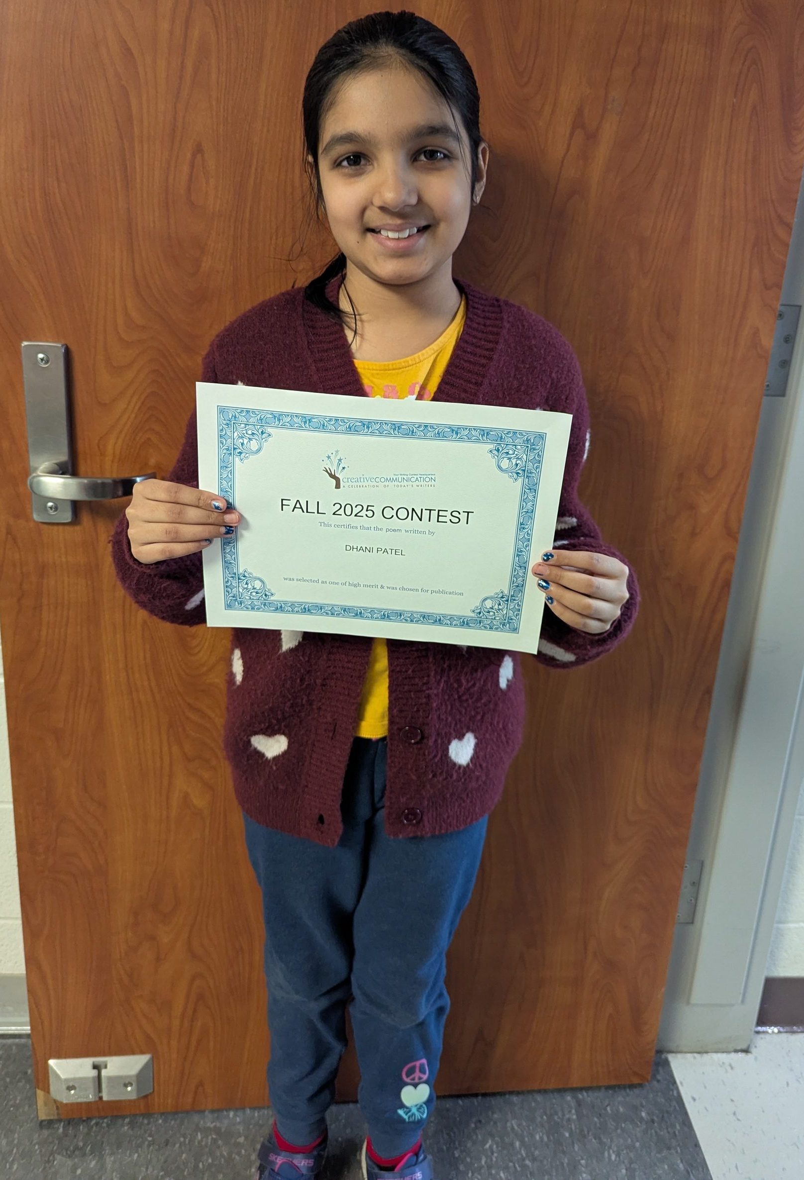 4th grader’s poem selected for publication