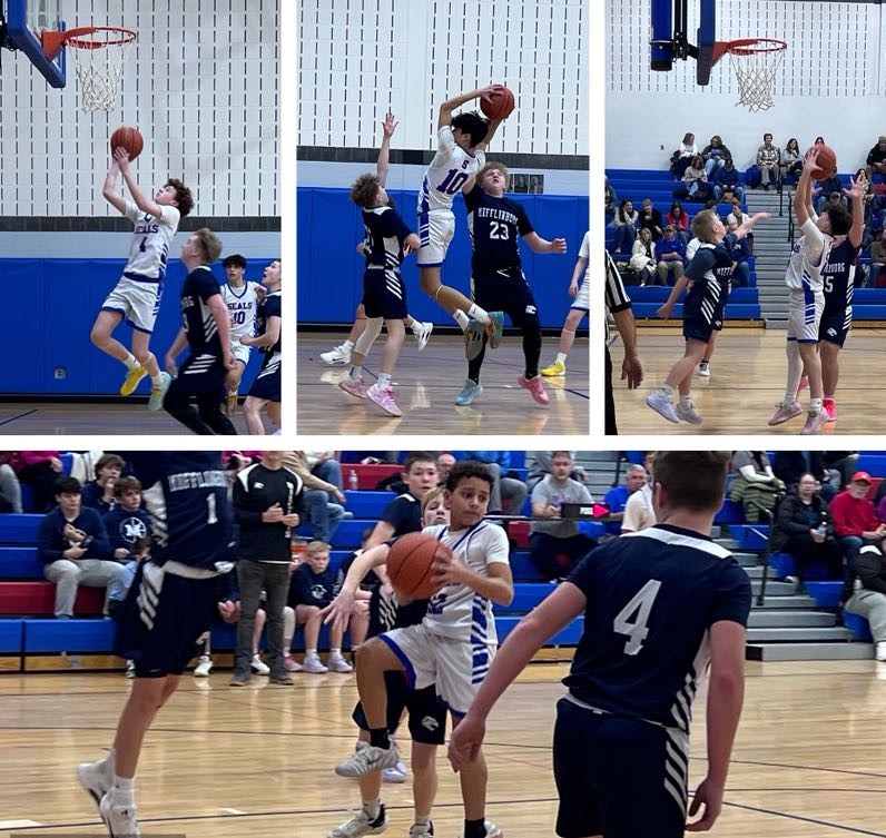 Seals 8th Grade Boys Basketball Battle It Out on the Court!