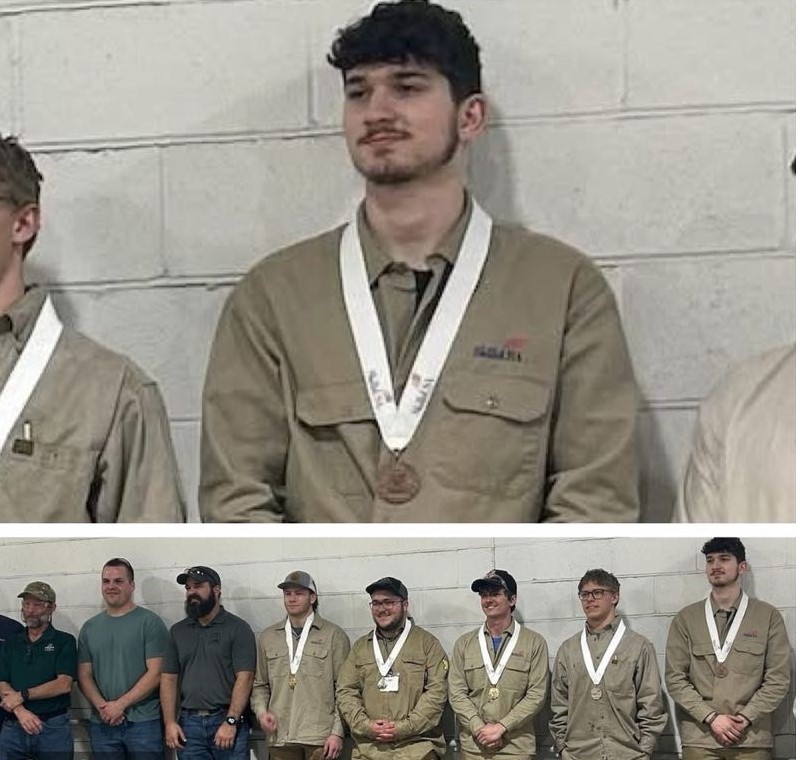 Congratulations Jacob Hornberger!  3rd Place in State Skills USA Welding Competition!