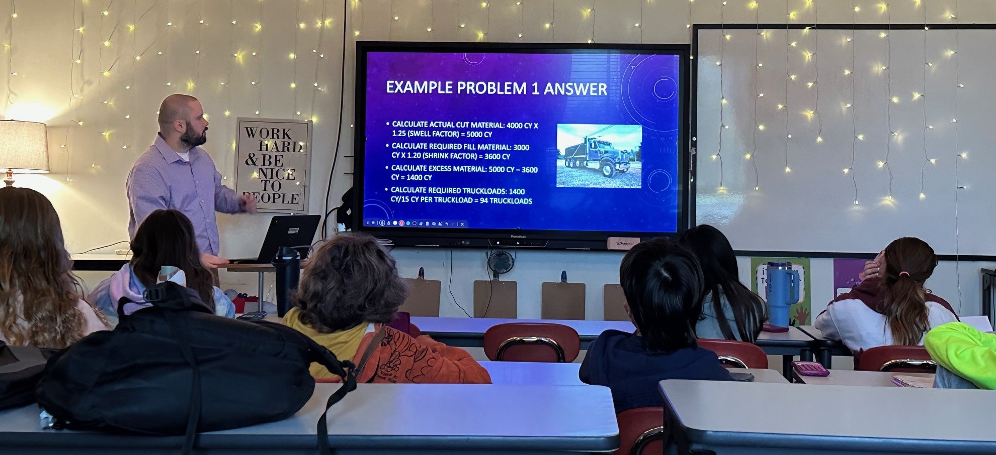 Civil Engineer Trever Hess from Meck Tech Shares How Math Builds Roads & Buildings with Mrs. Metzger’s 6th Grade Class.