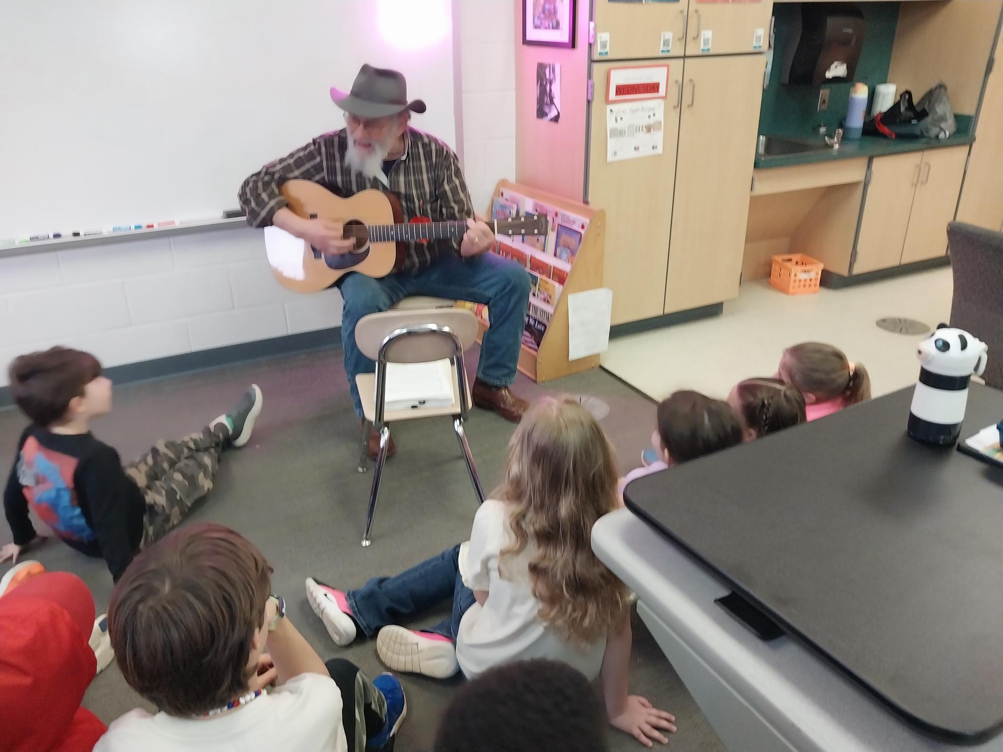 The Snyder County Farm Bureau came to visit the 1st and 2nd grade classrooms to teach about agriculture during National Agriculture Month